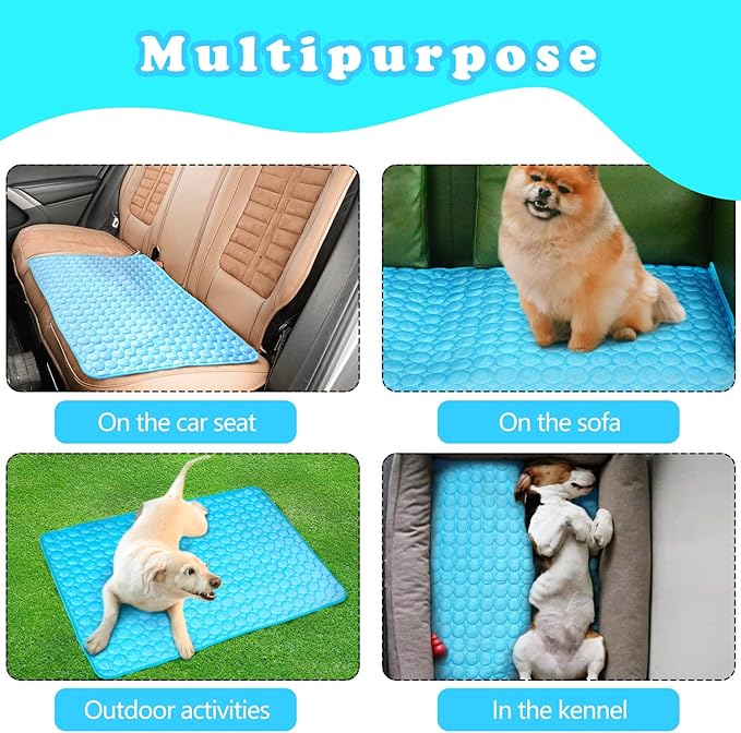 Dog Cooling Mat, Cooling Bed for Dogs Easy Washable Cooling Pad for Dog for All Types of Pets and is Perfect for Both Indoor and Outdoor Use, Including Car Seats 40" x 28"