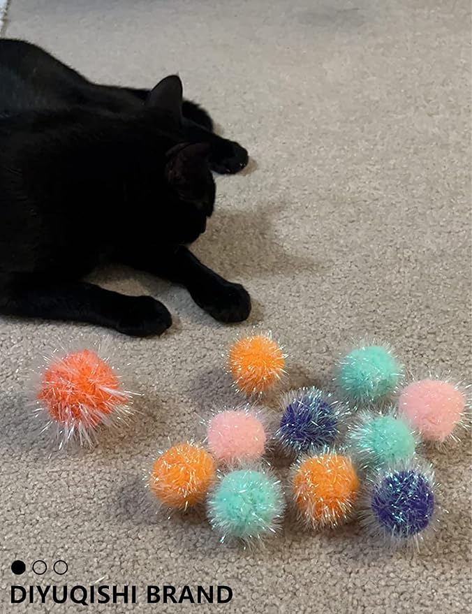 Cat Toys Pack – 40pc Set of Jingle, Reflective, and Plush Balls for Indoor Cats – Safe, Fun, and Stress-Relieving Playtime for Cats
