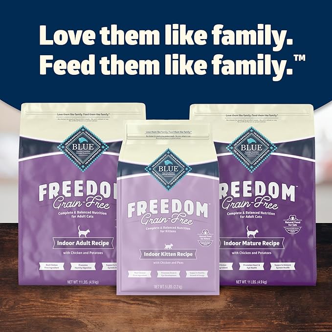 Blue Buffalo Freedom Grain-Free Kitten Wet Cat Food, Complete & Balanced Nutrition for Kittens, Made with Natural Ingredients, Chicken Recipe, 3-oz. Cans (24 Count)