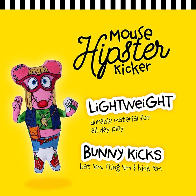 Fat Cat Mouse Hipster Kicker Cat Toy