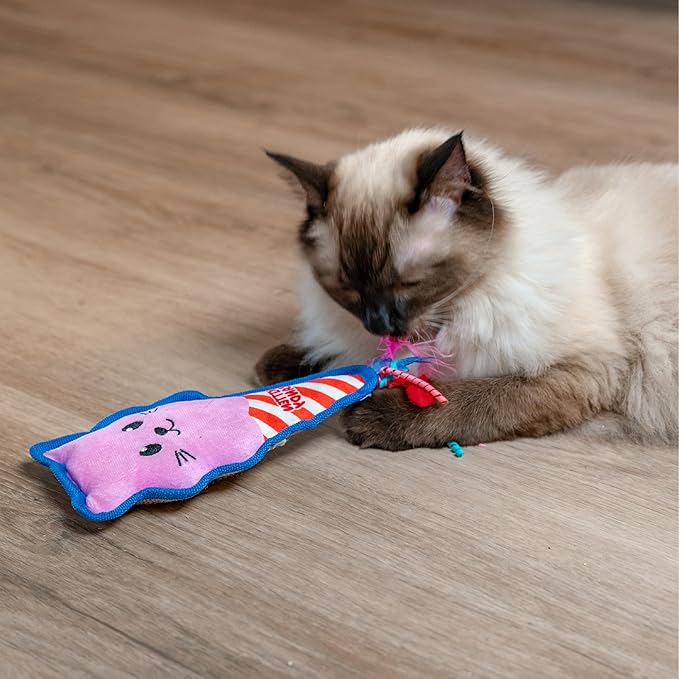 Catstages Kitt'n Candy Kicker Pink Interactive Catnip Cat Toy