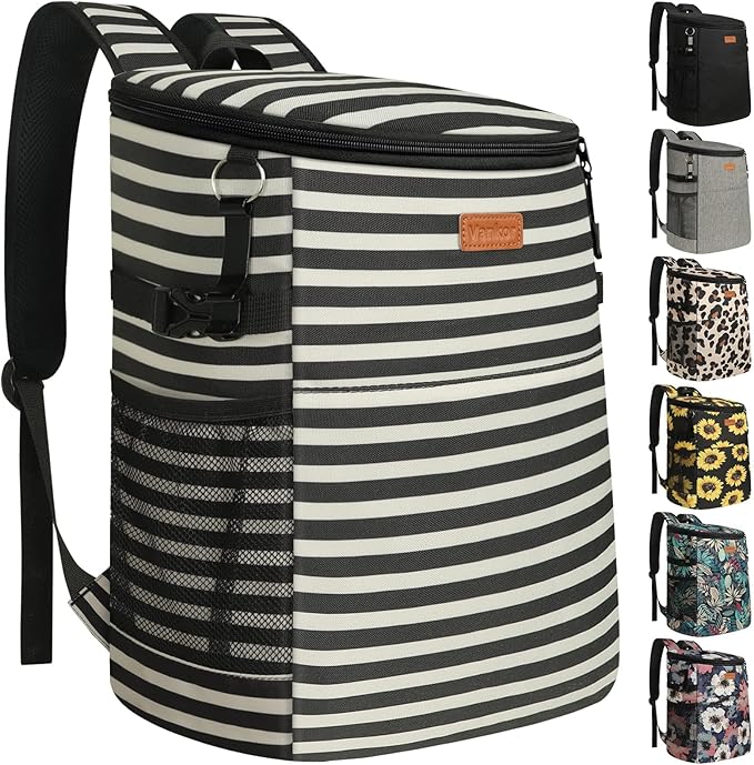 Camping Cooler Backpack 30 Cans, Soft Backpack Coolers Insulated Leak Proof Travel Cooler Bag Waterproof Lunch Picnic Beach Work Trip Thermal Bag Drink Beverage Beer Bag Cooler