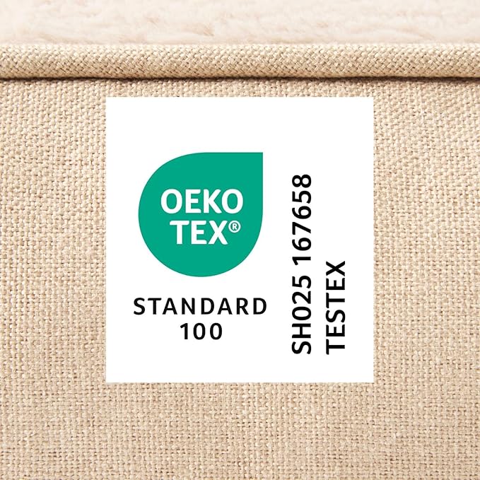 TOWN & COUNTRY EVERYDAY CuddleTown Comfy Solid Bolster Sofa Pet Bed, Supportive & Calming Egg Crate Foam, Water Repellent, Non-Slip Bottom, Machine Washable Cover, Beige, Large 35"x25"x8"