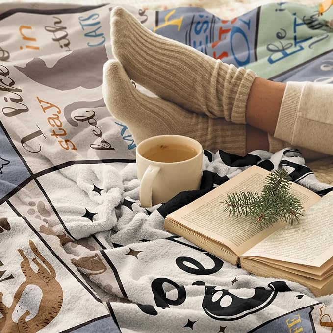 XALAZY Cat Mom Gifts Blanket 50"X60", Cat Lover Gifts for Women, Cat Gifts for Cat Lovers, Gifts for Cat Lovers, Cat Mom Gifts for Women, Funny Cat Themed Gifts, Cat Lady Gifts, Best Cat Mom Gifts