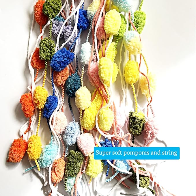 IUHKBH Cat Wands, 3 PCS Interactive Cat Teasing Stick with Vibrant Colours and Bell Plush Srtip Cat Toys Wooden Pole Cat Teaser Wand for All Breed Sizes