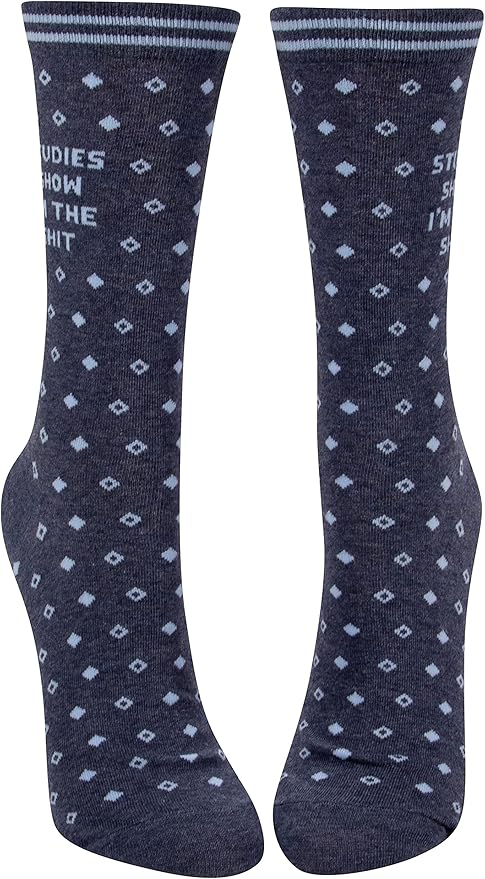 Blue Q Women's Funny Novelty Crazy Crew Socks with Sayings