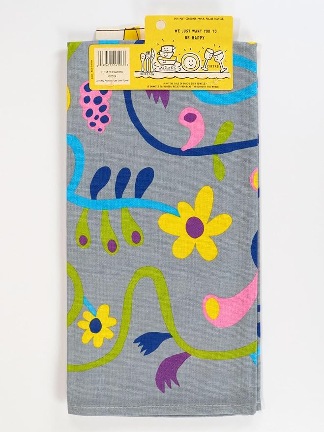 Blue Q Dish Towel ~ I Love My Asshole Kids. 100% Cotton, Printed, Vibrant Colors, 28" x 21"