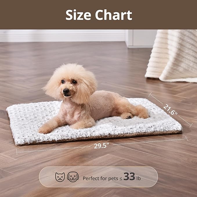 Self Warming Cat Bed, 30" x 21" Self Heating Pet Pad, Double Sided Heated Dog Mat Thermal Blanket for Large Kittens Small Puppy