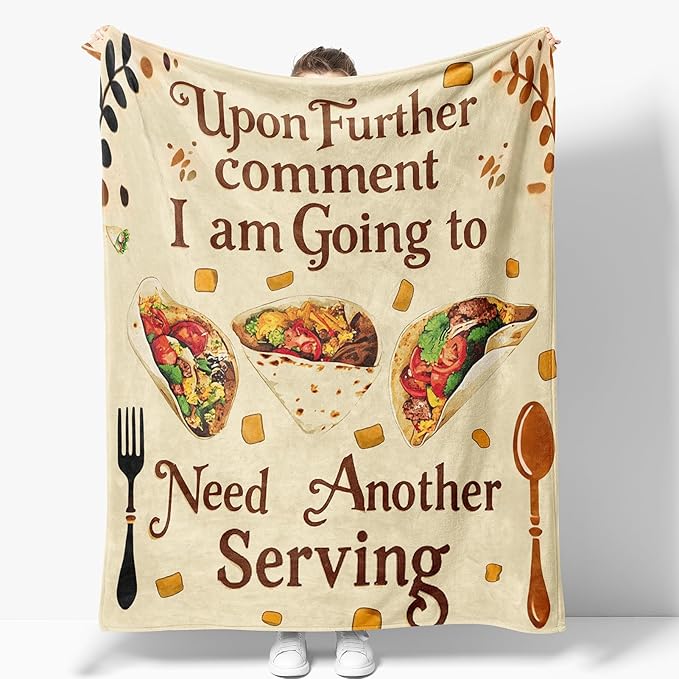 Burrito Tortilla Blanket Gifts for Women Men Girls Boys Present for Kids Adult Teen Birthday Valentines Mother Festival Christmas Decor Bedroom Living Room Couch Sofa Soft Fuzzy Flannel Throw 60"x50"