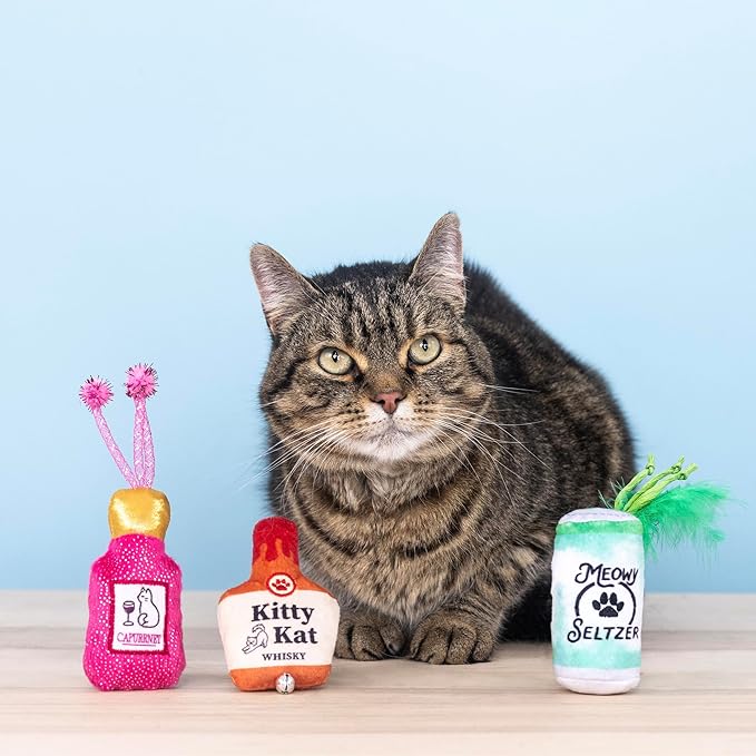 Fringe Studio "Kitten My Drink ON, Set of 3, Cat Toy Mini Sets, Pet Shop Collection (904040)