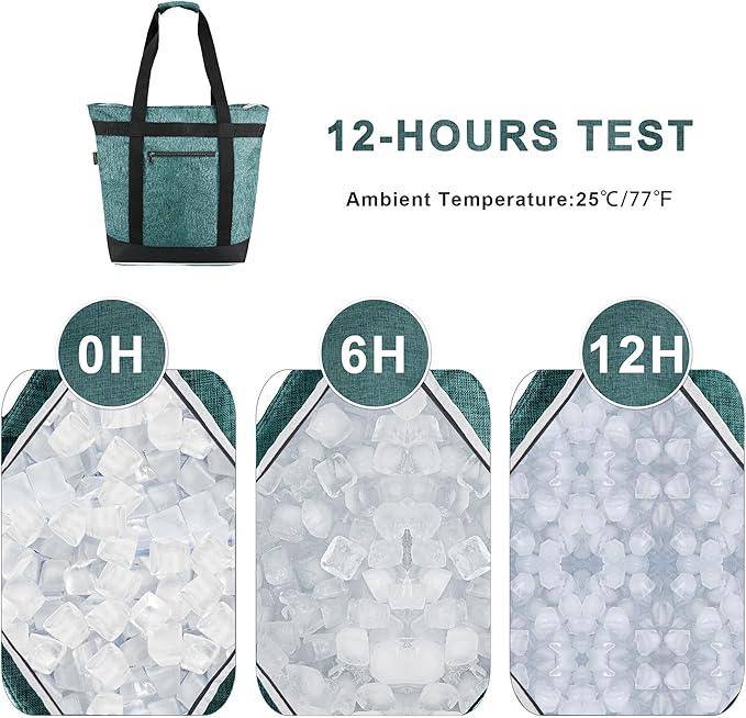 BeeGreen Insulated Cooler Bag Leakproof Freezer Shopping Tote for Groceries Thermal Food Delivery Bag