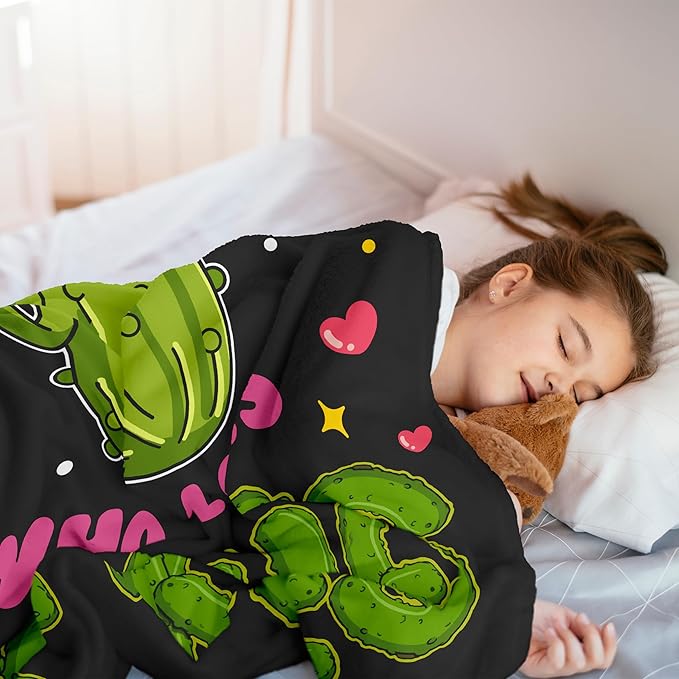 Pickle Gifts Blanket, Funny Pickles Gift for Kids, Just a Girl Who Loves Pickles, Best Pickle-Lovers Present Birthday Christmas Ideas Blanket 40"X50"