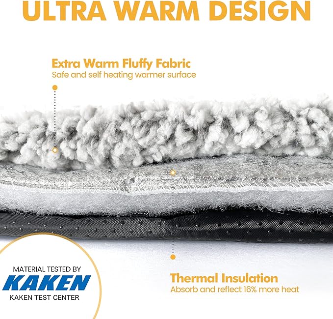 Self Warming Cat Bed Self Heating Cat Dog Mat 24 x 18 inch Extra Warm Thermal Pet Pad for Indoor Outdoor Pets with Removable Cover Non-Slip Bottom Washable