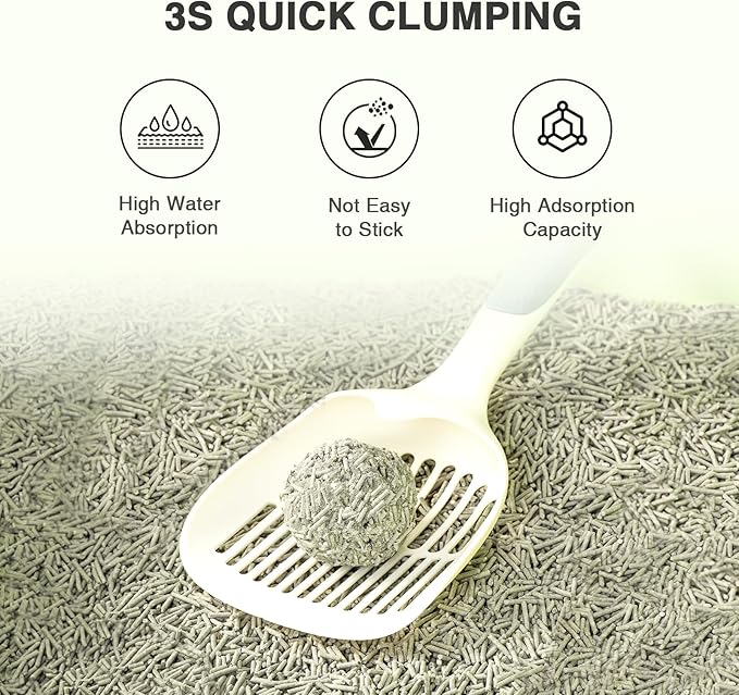 BLUERISE Tofu Cat Litter 6LB×2Bags Natural Cat Litter Flushable Toilet Quick Clumping Dust Free Odor Control Kitty Litter(Activated Carbon 12LB)