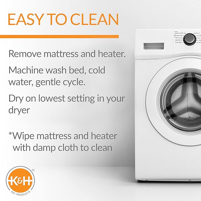 K&H Pet Products Thermo-Water Bolster Heated Orthopedic Dog Bed Gray Medium 20 X 26 Inches