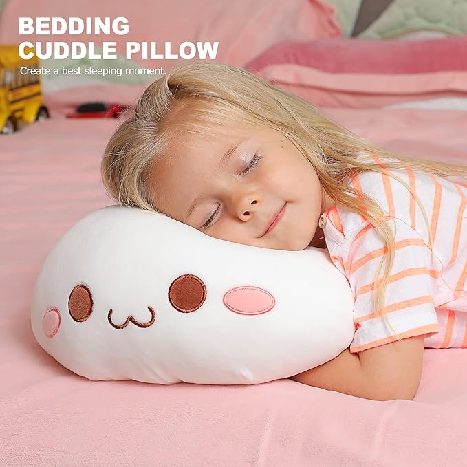 Onsoyours Cute Kitten Plush Toy 20" Stuffed Animal Pet Kitty Soft Anime Cat Large Plush Pillow for Kids (White A, 20")