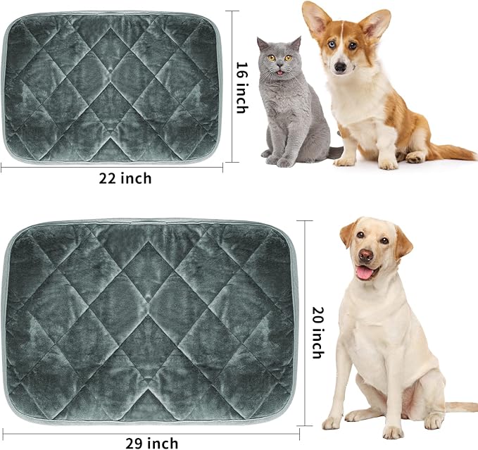 Self-Warming Cat Bed Indoor/Outdoor Super Soft Self Heating Pet Mat Washable Thermal Pad for Cat & Dog 21x15.7 inch