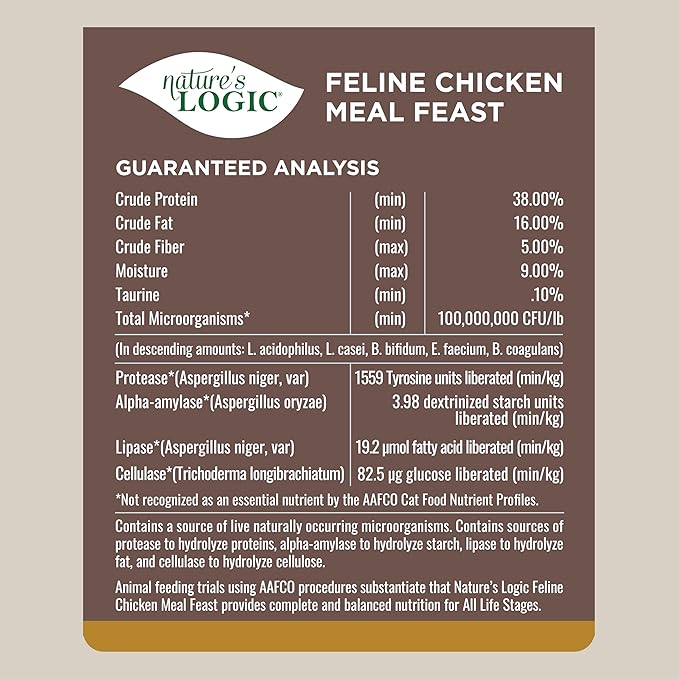 Nature's Logic Feline Chicken Meal Feast, 15.4lb