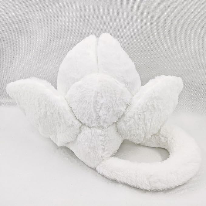 PEACH CAT Cute White Bat Bunny Plush Pillow Kawaii Bat Rabbit Stuffed Animal for Kids 16"