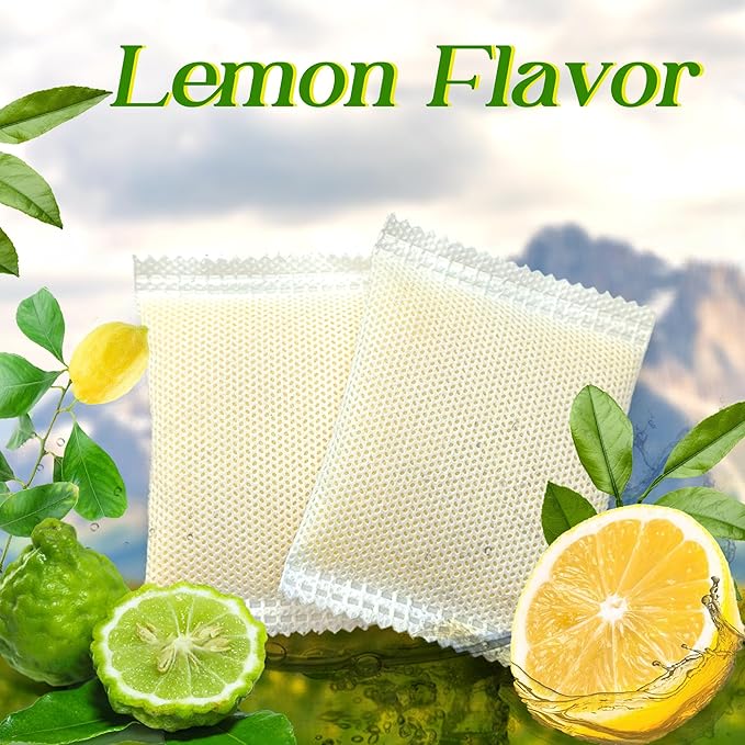 12 Pack Odor Remover Refills Compatible with Whisker OdorTrap Pod, Cat Toilet Odor Eliminates Deodorant for Litter-Robot and Traditional Litter Boxes, Litter Deodorizer (Lemon)