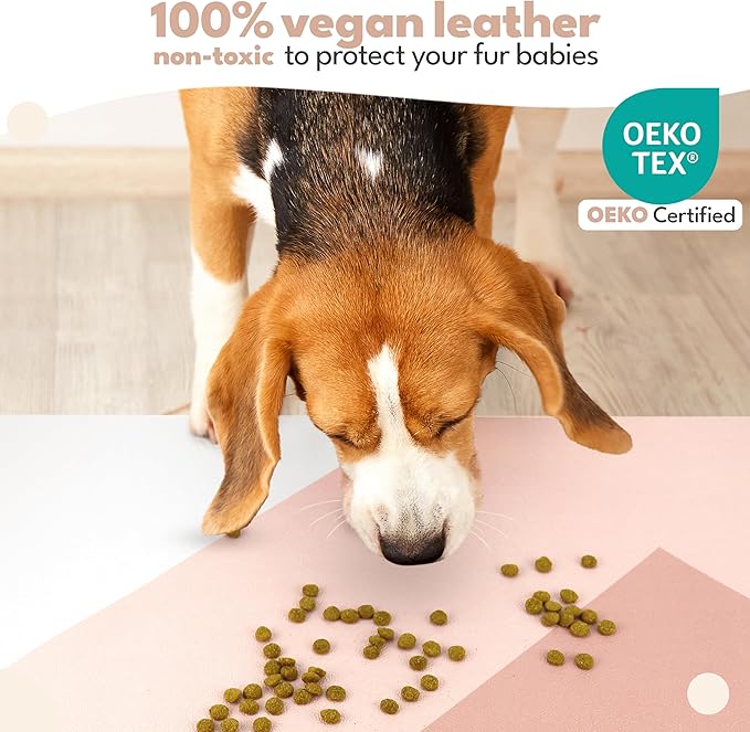 NALALAS Large Dog Mat for Food and Water, Cat Feeding Mat | Large Waterproof Dog Bowl Mat | Non-Slip Pet Food Mat for Floors | Dog Food Mats for Floors, Pet Mats for Food and Water | Easy to Clean