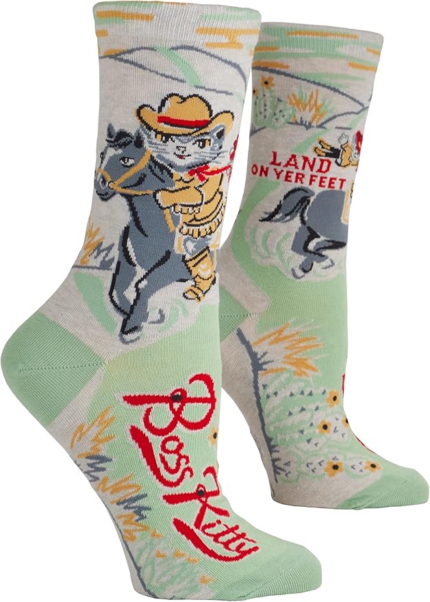 Blue Q Women's Funny Novelty Crazy Crew Socks with Sayings