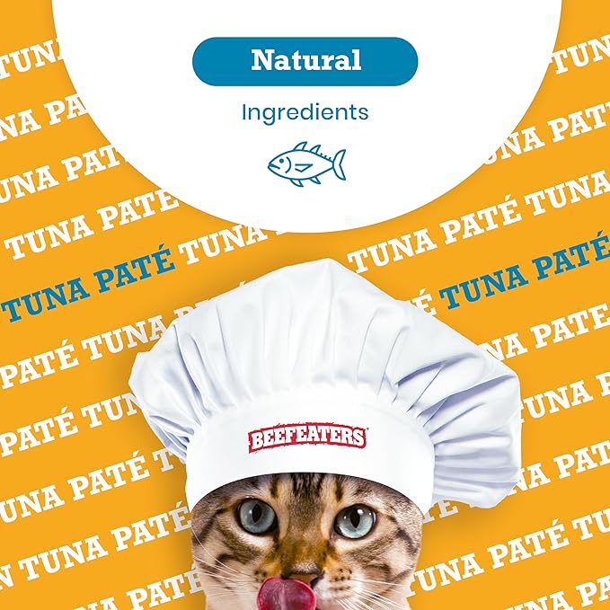 Beefeaters Cat Treats - Tuna Pate 5.5oz, Case of 24 | Complete Wet Cat Food, Essential Vitamins & Taurine | Supports Immune System, No Artificial Flavors/Preservative | Training Treats