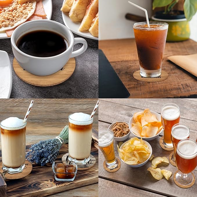 6 PCS Funny Schitts Cork Coasters for Drinks,Schitts TV Show Merchandise,Set with Coaster Holder Coffee Table Tea Table bar,Creek TV Themed Coasters Gifts for Fans