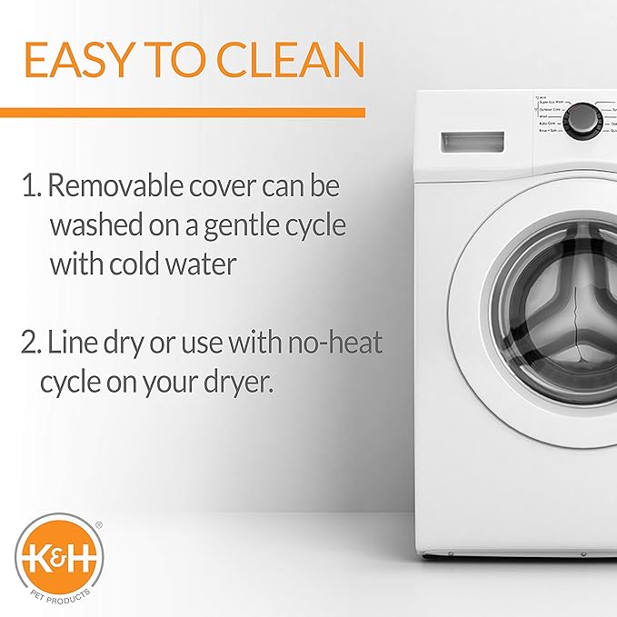 K&H Pet Products Self-Warming Kitty Bed Hooded Pet Bed for Cats or Dogs Chocolate/Tan Small 16 Inches