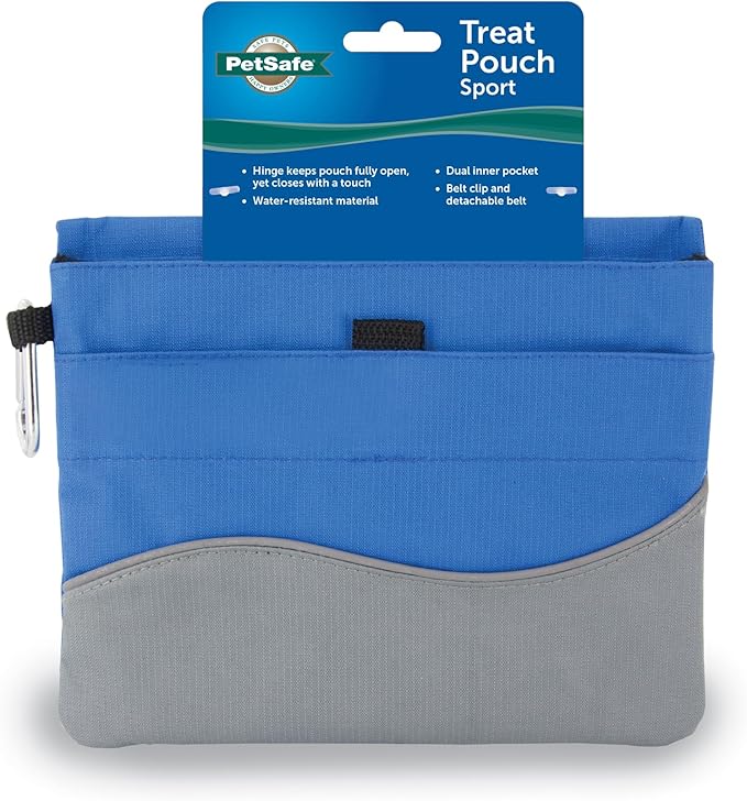 PetSafe Treat Pouch Sport- Durable, Convenient Dog Training Accessory, Cadet Blue