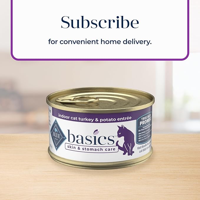 Blue Buffalo Basics Grain-Free Adult Wet Dog Food, Skin & Stomach Care, Limited Ingredient Diet, Turkey Recipe, 3-oz Can, 24 Count