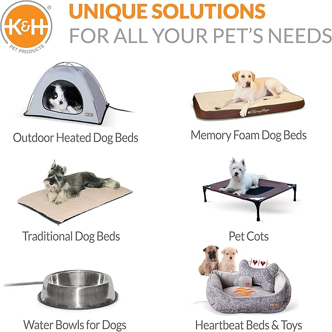 K&H Pet Products Cuddle Cube Pet Bed Gray Small 24 X 24 Inches