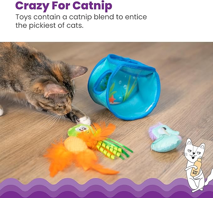 Catstages Hide & Seek Fish Bowl Interactive Cat Puzzle Toy