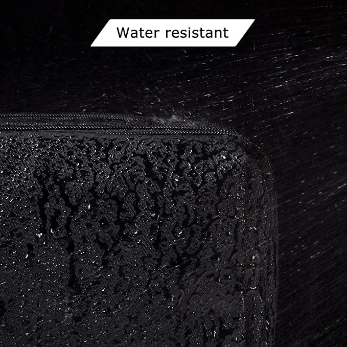 BAGSMART Toiletry Bag for Men, Travel Toiletry Organizer Dopp Kit Water-resistant Shaving Bag for Toiletries Accessories, Door Room Essentials,Black-basic