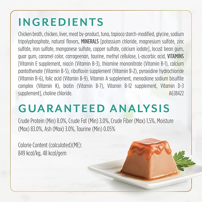 Fancy Feast Gems Pate Cat Food Mousse With Tuna and a Halo of Savory Gravy Cat Food - (Pack of 8) 4 oz. Boxes