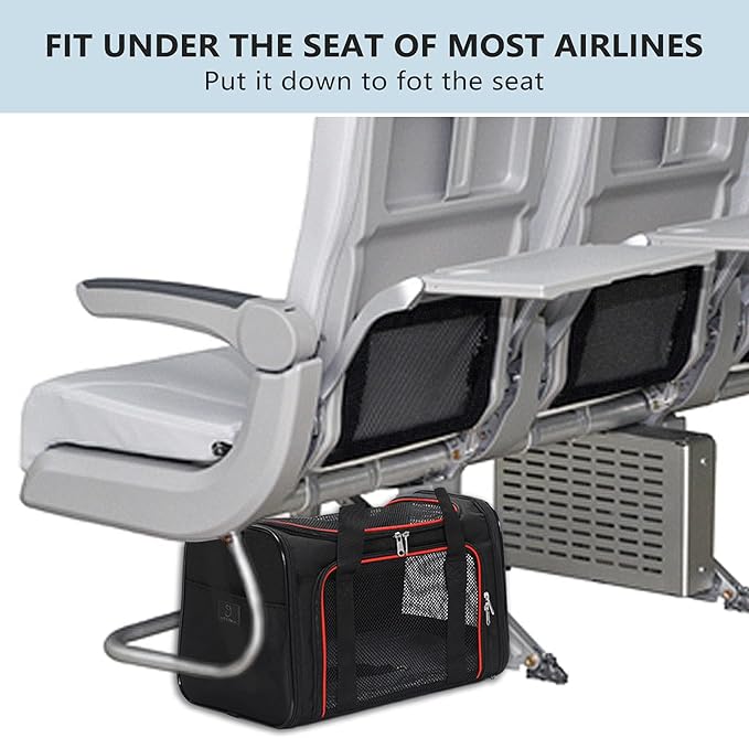 A4Pet Airline Approved Cat Carrier Dog Carriers,Removable Soft-Sided Portable Pet Travel Washable Carrier for Kittens,Puppies,Rabbit,Hamsters