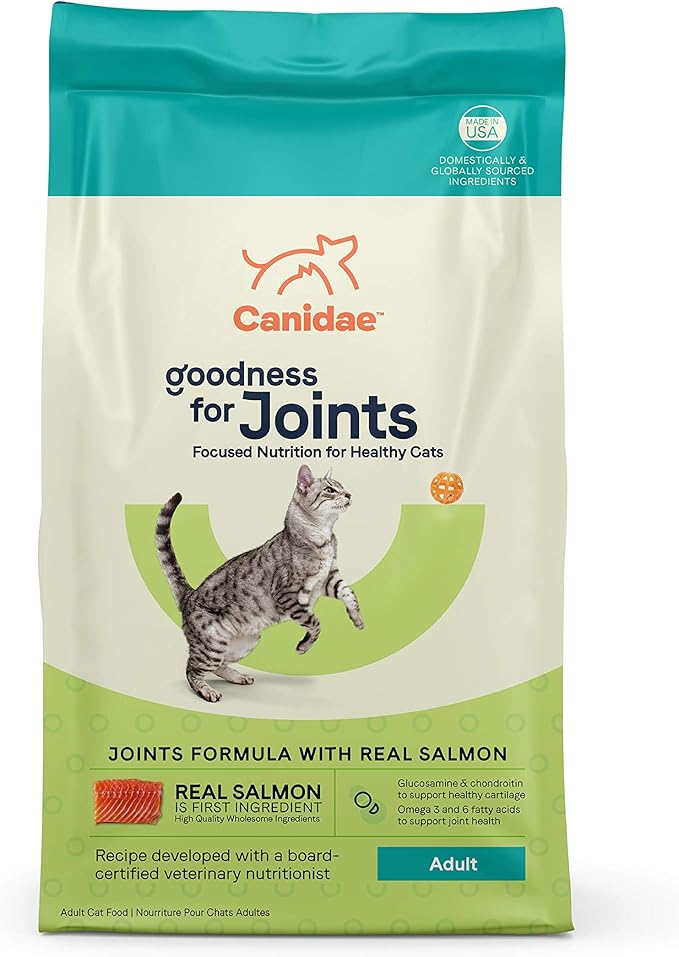 Canidae Goodness for Joints, Premium Adult Dry Cat Food with Real Salmon, 5 Lbs.