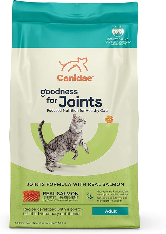 Canidae Goodness for Joints, Premium Adult Dry Cat Food with Real Salmon, 5 Lbs.
