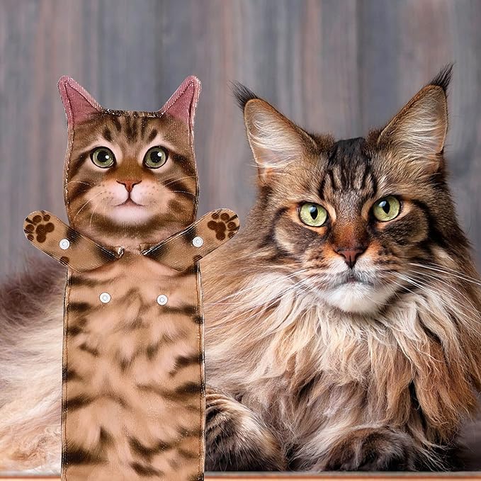 Cat Funny Hand Towels for Bathroom Kitchen - Cute Decorative Fairy Tale Cat Decor Hanging Washcloths Towels Super Absorbent Soft - Housewarming Birthday Christmas Fun Gifts for Women Cat Lovers