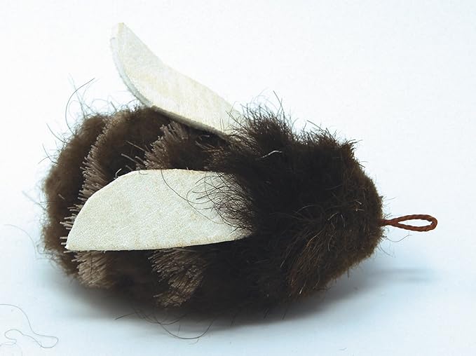 Bumble Bee Refill/Attachment Cat Toy - Natural Buffalo/Deer: Fits Wildcat and Popular Bird and Mouse Type Wands/Poles.