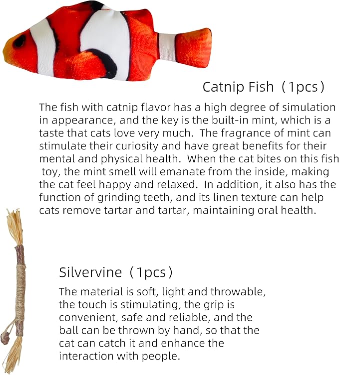 38Pcs Cat Toys,Plastic Springs,Catnip Fish,Plush Balls,Bell Balls,Mice cage Balls,Crinkle Balls,Catnip Balls,Silvervine and Mice Cat Toys,Bite,Hunt,Indoor Cat Toys