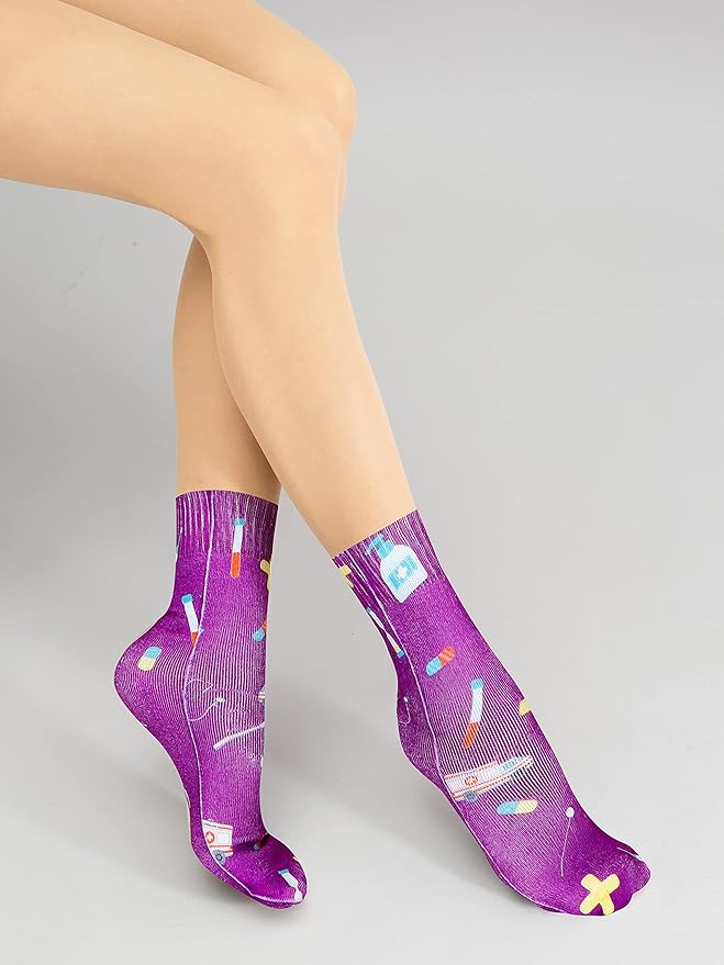 Benefeet Sox Funny Ankle Socks Cute Novelty No Show Animal Fruit Flower Cartoon Colorful Graphic Low Cut Socks for Women Girl