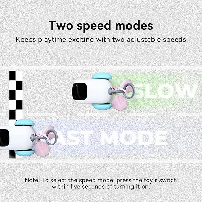 Interactive Cat Toys for Indoor Cats, Turbo Tail 2.0 Cat Toy, Automatic Kitten Toys with Two-Speed Adjustment, Remote Control & Rechargeable Exercise Cat Toys for Bored Indoor Adult Cats