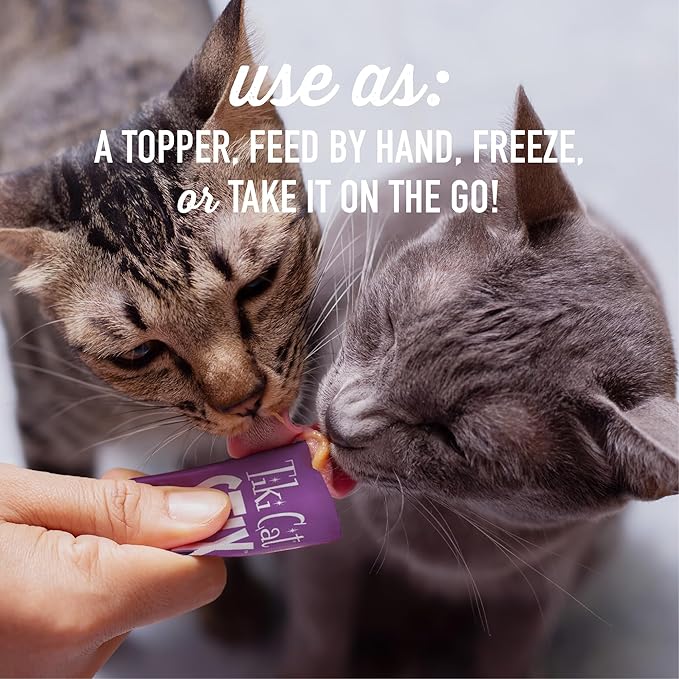 Tiki Cat Stix Mousse Treats, Single Serve Indulgent Lickable Treat or Dry Food Topper, with Duck in Creamy Gravy, 3 oz. Pouch (Pack of 6)