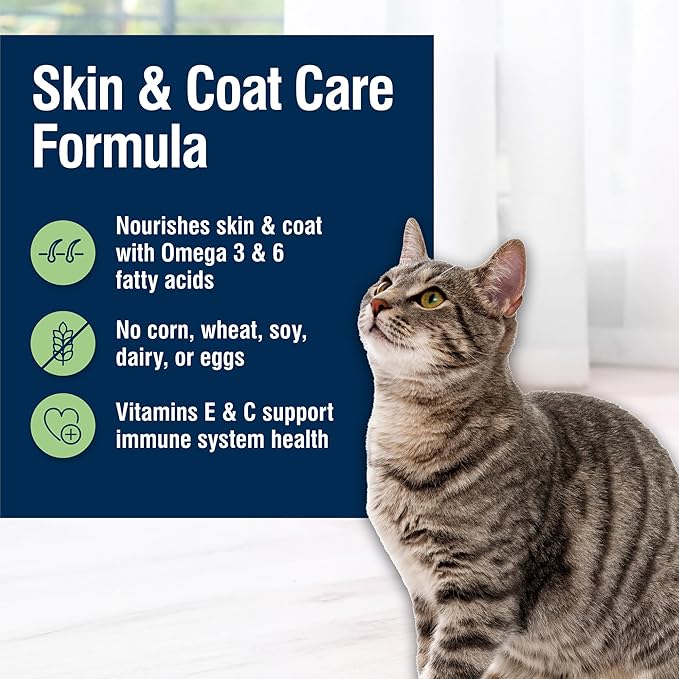 Blue Buffalo True Solutions Perfect Skin & Coat Natural Dry Food for Adult Cats, Salmon, 3.5-lb. Bag