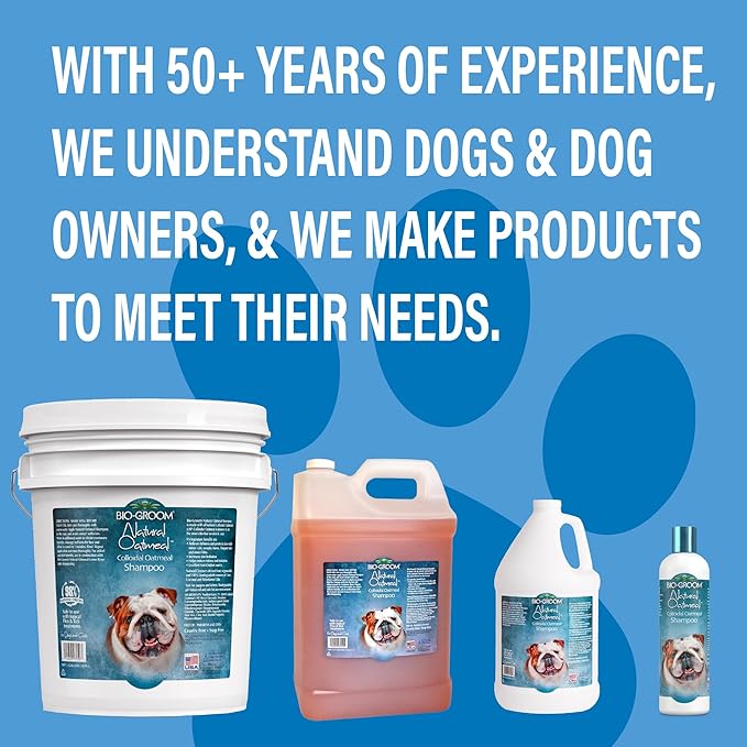 Bio-Groom Oatmeal Dog Shampoo – for Allergies and Itching, Cruelty-Free, Dog Bathing Supplies, Puppy Shampoo for Sensitive Skin, Made in USA, Anti-Itch Dog Products – 2.5 Gallons