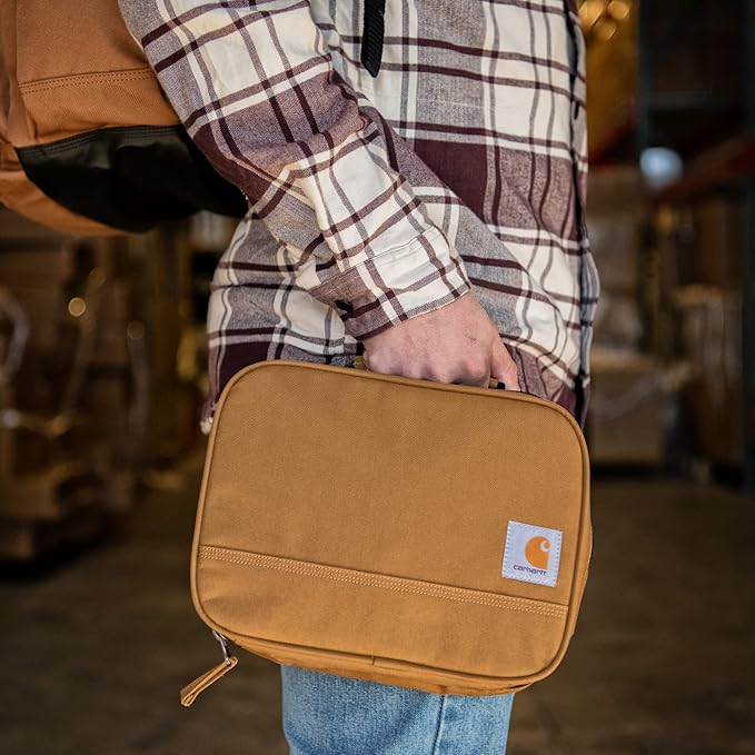 Carhartt Insulated 4-Can Lunch Cooler for Men and Women, Fully Insulated and Water Resistant, Essential Lunch Cooler (Black)