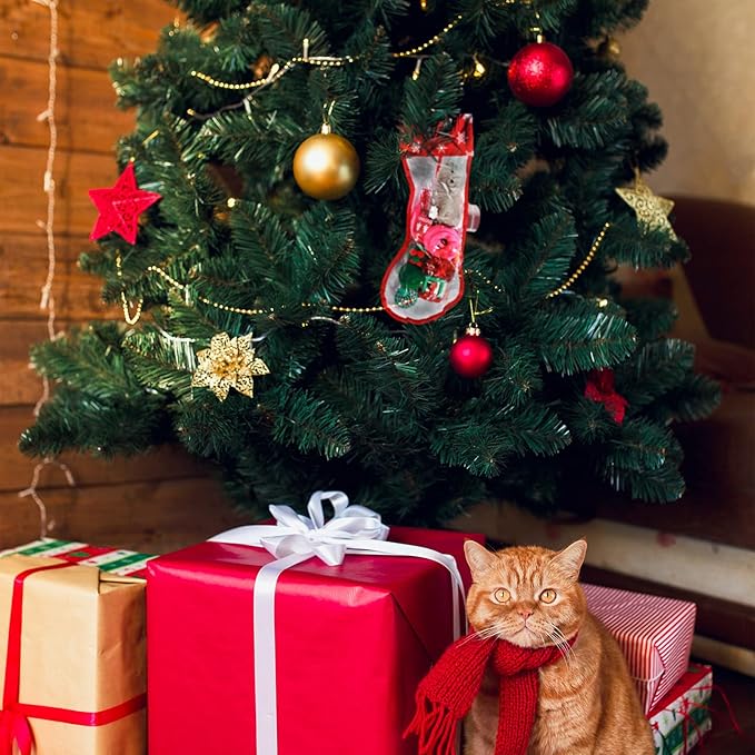 Sratte 12 Pieces Christmas Stocking Cat Toys Sets Christmas Cat Toys Stocking Stuffers Christmas Interactive Kitten Toys with Mouse, Squeaky Toys, Balls, Cat Teaser for Indoor Cats