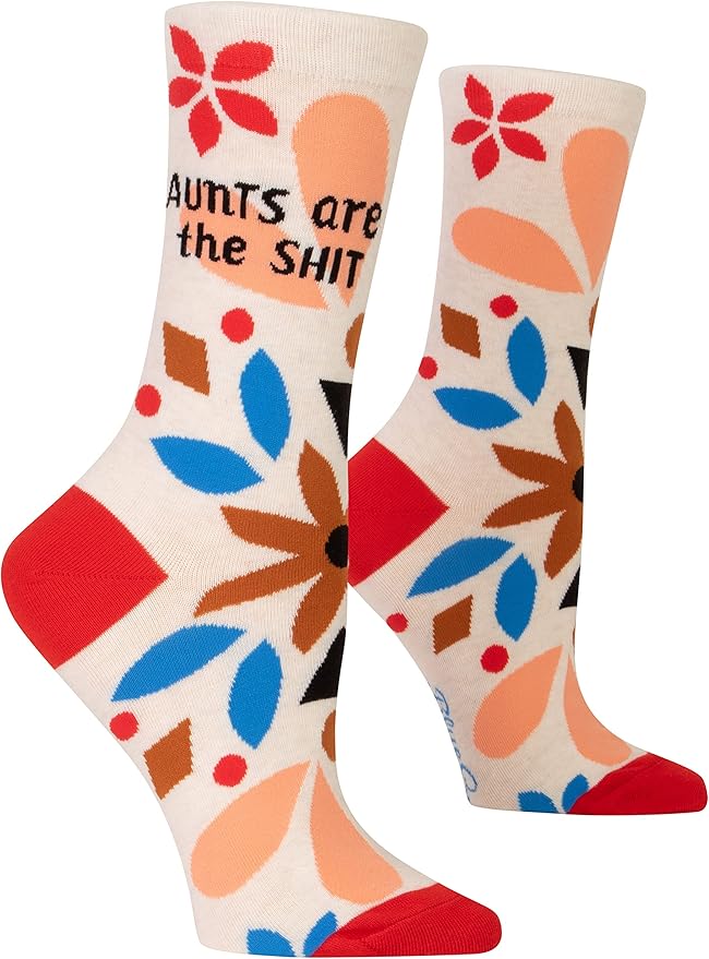 Blue Q Women's Funny Novelty Crazy Crew Socks with Sayings