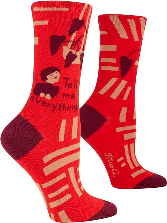 Blue Q Women's Funny Novelty Crazy Crew Socks with Sayings